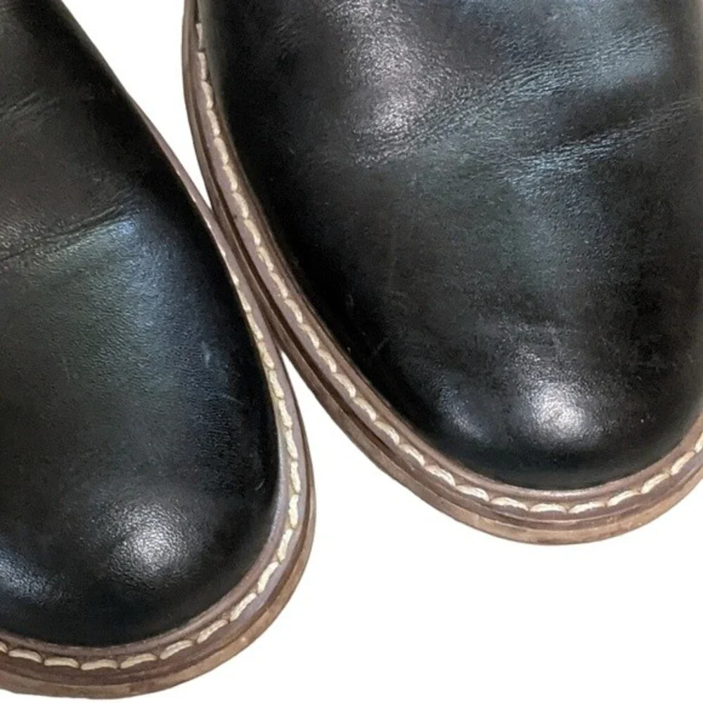 The Rail Men's leather lace up ankle boot casual loafer black 40M